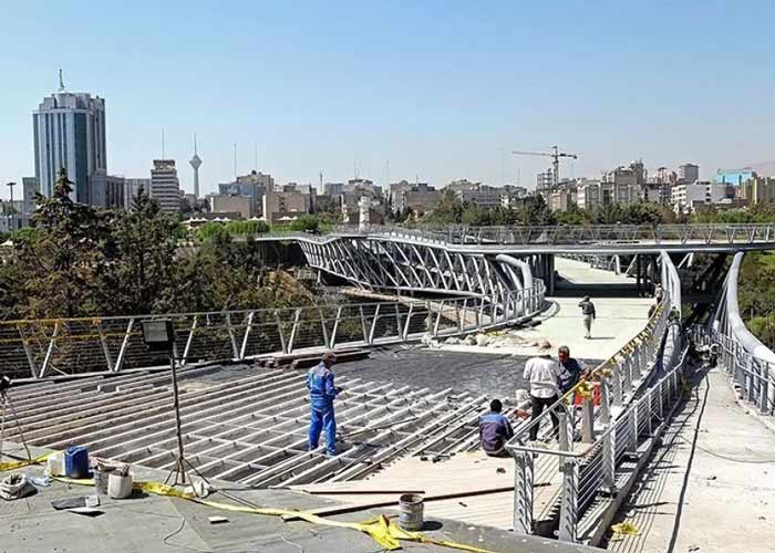 A picture from construction of Tabiat Bridge - HotelOneClick