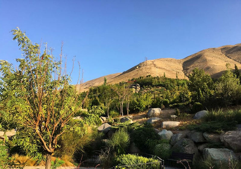 mountain in Tehran Waterfall park