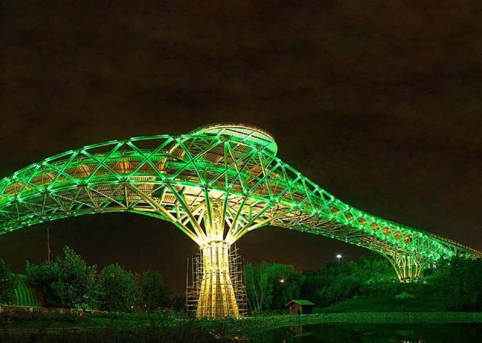 Bridge of Nature shining on Tehran nights  - HotelOneClick