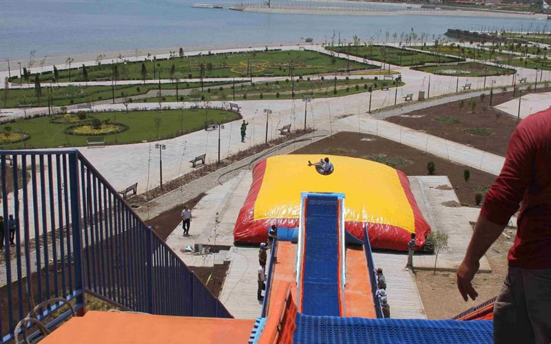 Jump in the sky in Chitgar lake