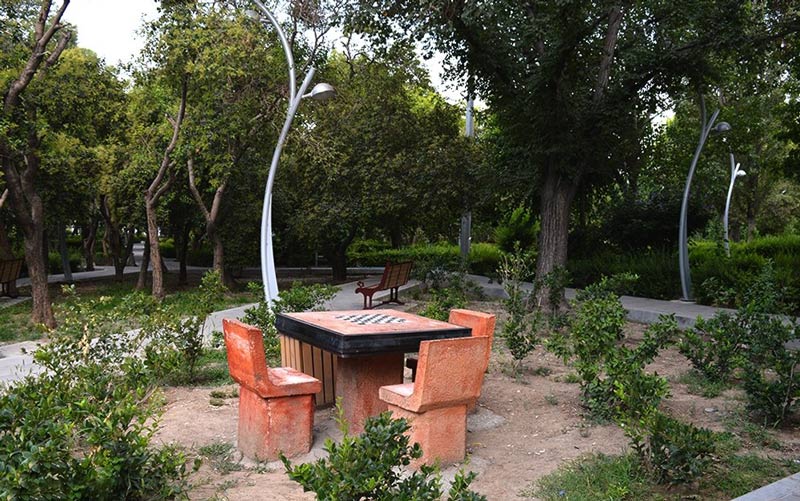 Chess table in Laleh Park in Tehran - HotelOneClick