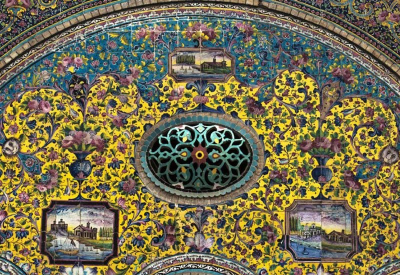 Western Culture on Tiles in Golestan Palace