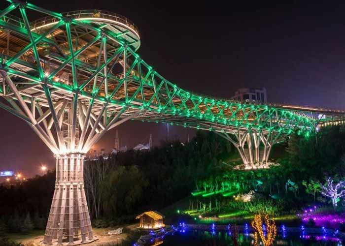 Tabiat Bridge  Tehran in night - HotelOneClick