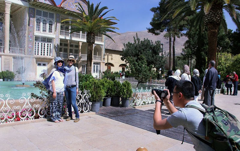 Tourists in the Shiraz Eram Garden