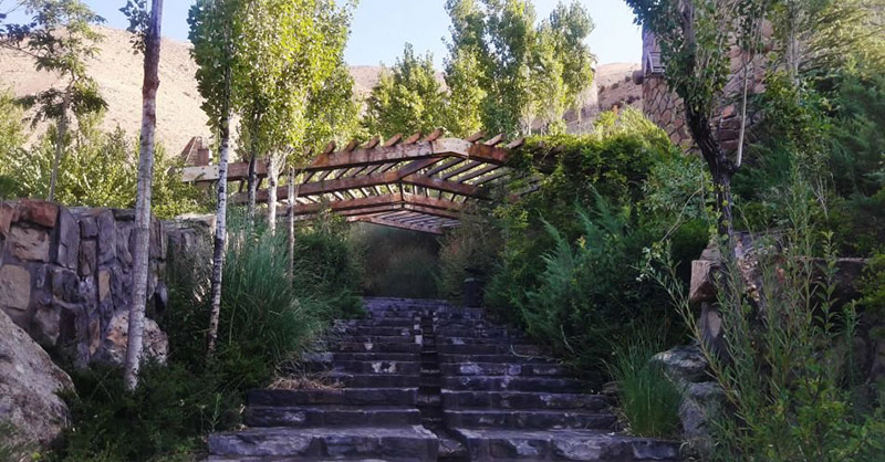 stone stair in Tehran Abshar park