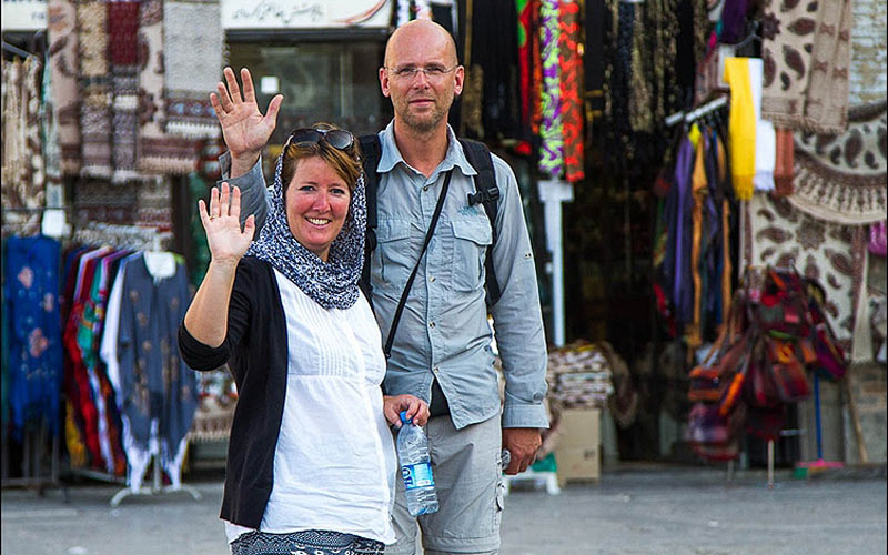 Tourists in the Naghsh Jahan Square