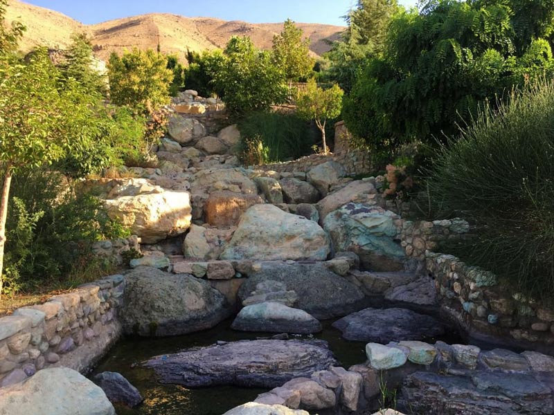 a waterfall in Tehran Waterfall park