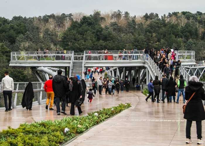 Walking on Tabiat Bridge in Tehran city  - HotelOneClick