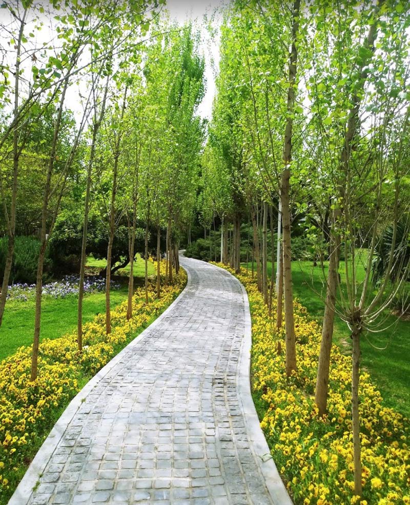 Laleh Park in spring, one of the top 10 parks near Espinas Persian gulf hotel